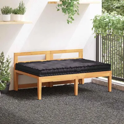 Produktbild von vidaXL Palettenkissen Baumwolle 120×80×10 cm Schwarz