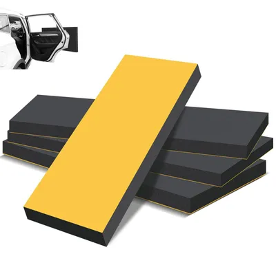 Obrázok produktu pre 4 kusy ochranných panelov na stenu garáže, 40x20 cm, samolepiace, 2 cm hrubý ochranný prvok pre dvere, vodeodolné, ochrana proti nárazom a odreninám pre stenu garáže a parkovisko