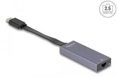 Image de Delock - Netzwerkadapter - USB-C 3,2 Gen 1 - 2,5GBase-T x 1 - Anthrazit (66248)
