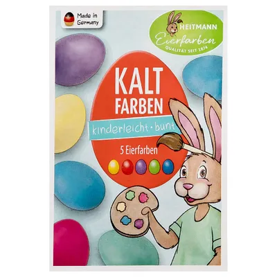 Produktbild von Heitmann Eierfarben Kaltfarben Ostern Eier färben kaltes Wasser 5 Tabletten