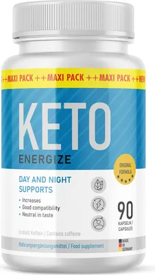 Produktbild von Keto Energize Kapseln - Maxi Pack | Für Männer und Frauen - 90 Kapseln pro Dose