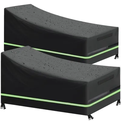 Produktbild von King Do Way Liegestuhlabdeckung mit Reflexionsstreifen – Wetterfeste Schutzhülle für Gartenliegen | UV-, Regen- & Staubschutz Outdoor