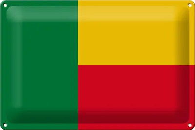Produktbild von Blechschild Flagge Benins 30x20cm Flag of Benin