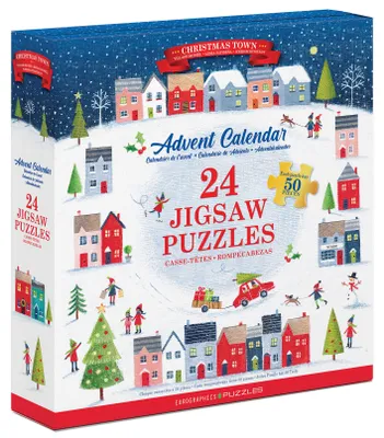 Produktbild von Eurographics Puzzle Adventskalender Weihnachtsstadt 24 Puzzles 50 Teile