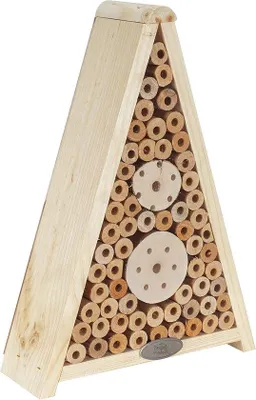 Image de Hôtel à insectes en bois naturel et métal, env. 24 x 34 x 9 cm, couleur naturelle