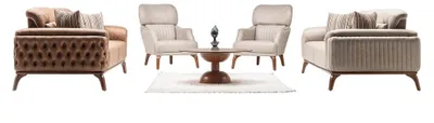 Produktbild von Sofa Set Wohnzimmergarnitur Garnitur Polstergruppe Couch Sofagarnitur 3+3+1+1