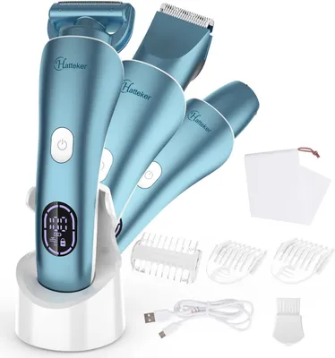 Produktbild von Elektrorasierer für Damen Bikini Trimmer für Achselbein Arm Körper Gesicht 3-in-1 Damenrasierer Elektrisch IPX7 Wasserdicht mit USB-Ladestati