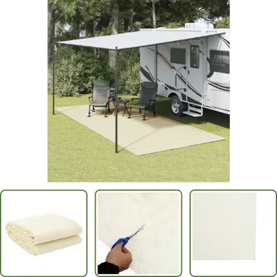 Produktbild von The Living Store Campingteppich Creme 5x2,5 m