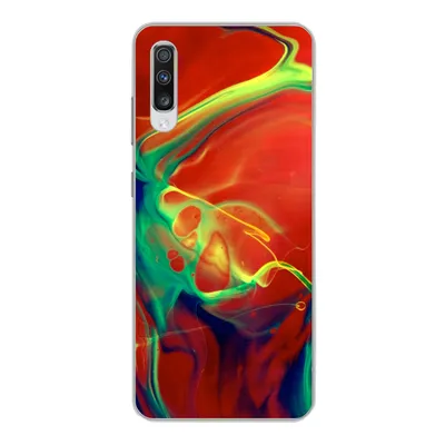 Produktbild von MuchoWow® Handyhülle Schutzhülle Hülle für Samsung Galaxy A70 Kunst - Tinte - Farben - Psychedelisch Silikon Softcase Handy Hülle - Schutzhaube