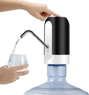 Obrázek produktu pro Automatické elektrické čerpadlo na vodu s galonovým dávkovačem vody Dobíjecí univerzální bezhlučné čerpadlo na láhev vody s vypínačem a kabelem USB pro domácí kancelář Venkovní černá