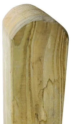 Produktbild von WOODTEX | 1,90 m | Kiefer 190 cm Zaunbohlenpfosten Kesseldruckimprägniert Rundkopf, Langlebig Pilzresistent, Konstruktionsholz Gartenzaunpfosten