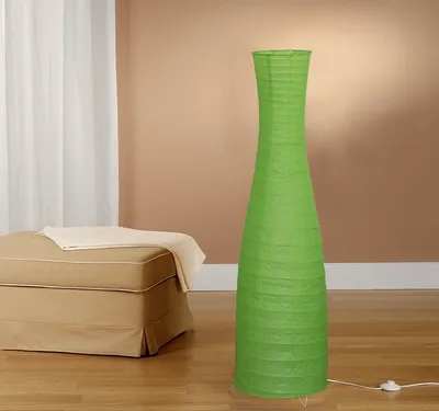 Produktbild von Reispapierlampe "Irland" grün in Flaschenform