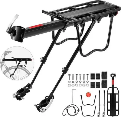 Produktbild von Famanu Gepäckträger für Mountainbikes - Universell einsetzbar, verstellbar, mit Schnellspanner und Reflexionselement