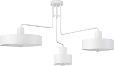 Immagine prodotto di Lampada a sospensione Vasco bianca 3xE27x15W in metallo, dimensioni: 62x93x35 cm, IP20, Sigma Lighting