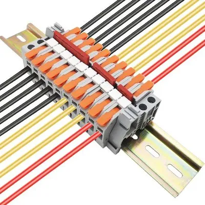 Productafbeelding van Elektrische kabelorganisatieset, 10 stuks, oranje met markeerstukken, veiligheidsclip, verbindingslijsten.