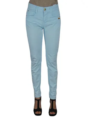 Produktbild von Gang Amelie Relaxed Damen Hose Denim Stretch Slim Mid Rise Pants Blau Eco-Line