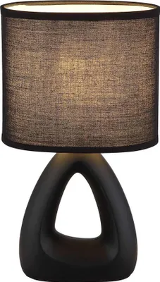 Produktbild von LED Tischleuchte, Keramik Textil, schwarz, H 30 cm