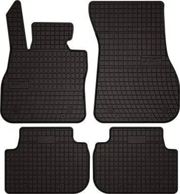 Produktbild von Gummifußmatten passend für BMW 2 F44 (Coupe, Bj. 2020-) –  schwarz, passgenau, mit Befestigungen set 4 Stk. - Gummi-Automatten