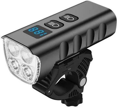 Produktbild von LED Fahrradlicht - 1600 Lumen - USB-Ladbares Fahrradlicht mit Powerbank - Fahrradlicht für MTB & Rennrad - Wasserfest - Nachtfahrradlicht