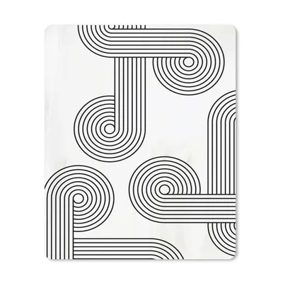 Produktbild von MuchoWow® Mauspad Mousepad Kunst - Kreis - Schwarz - Weiß 19x23 cm - Mousepads - Maus Mat - Pad - Mausunterlage - Mauspads - Spielen
