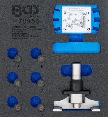 Image de BGS Garniture de servante d'atelier 1/6 : Testeur de tension de courroie dentée & jeu d'outils de mesure - 70956