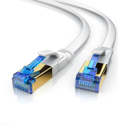 Produktbild von Primewire Flachbandpatchkabel CAT 8 - Gigabit Ethernet LAN Kabel - 40 Gbit/s - S/FTP PIMF Schirmung - Netzwerkkabel - 15m