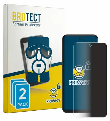 Produktbild von 2x BROTECT Sichtschutzfolie für TCL 605 Anti-Spy Privacy Sichtschutz Blickschutz Folie Blaulicht-Schutz