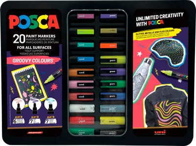 Produktbild von POSCA Marker UNI Etui Groovy Colours 20x