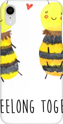 Produktbild von Mr. & Mrs. Panda Iphone XR Handyhülle Biene Verliebt - Weiß - Geschenk, Premium Kunststoff, Handy Case