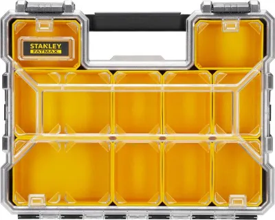 Obrázok produktu pre Stanley 1-97-518, Box na malé súčiastky, Plast, Čierna, Priehľadná, Žltá, Pánt, 446 mm, 357 mm