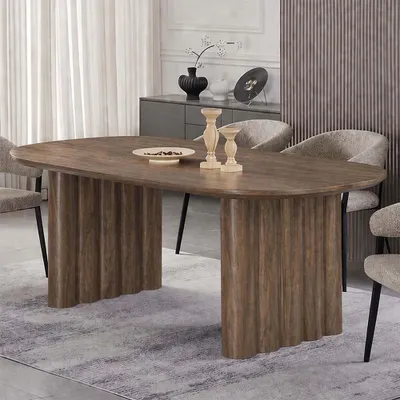 Produktbild von Milton & Oldbrook Esstisch 200 cm Zafra Braun Eichenfurnier