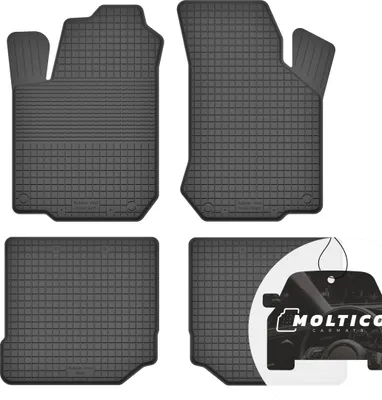 Produktbild von Gummimatten mit Rand Auto Fußmatten Gummi Automatten Passgenau 4-teilig Set - passend für Seat Toledo II 1999-2004