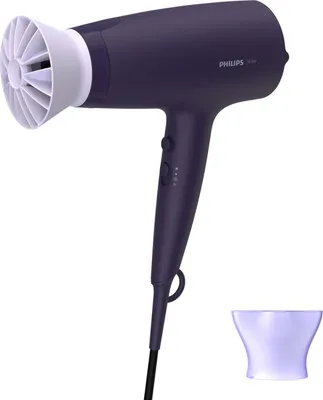 Zdjęcie produktu dla Philips 3000 series Seria 3000 BHD340/10 Suszarka do włosów z nasadką ThermoProtect, DC, Fioletowy, Kółko do wieszania, 1,8 m, 2100 W, 220-240 V