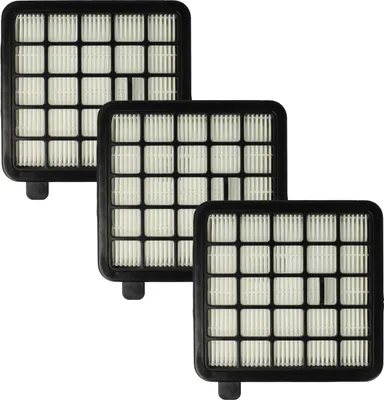 Produktbild von vhbw 3x Staubsaugerfilter kompatibel mit Arcelik S 7440 A Staubsauger - HEPA-Filter Schwarz Weiß