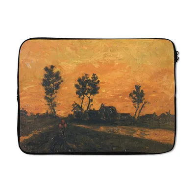Produktbild von MuchoWow® Laptop Hülle 13 Zoll Landschaft bei Sonnenuntergang - Vincent van Gogh Laptoptasche - Laptophülle - Sleeve - Rundumschutz