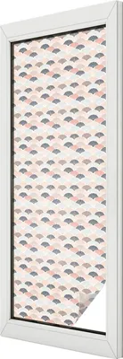 Produktbild von Buntglas Fensterfolie – 146x50 cm – Stained-Glass Design – blickdichte dekorative Sichtschutzfolie – selbstklebend, UV-Schutz – Fächermuster