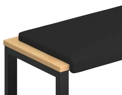 Immagine prodotto di vidaXL Cuscino da banco in velluto strutturato, nero, profondità 35 cm