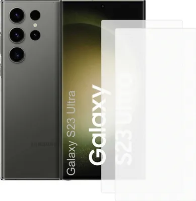 Produktbild von Zwei Stück (2x) Display-Schutzfolie Displayschutz-Glas 9H Glas für Samsung Galaxy S23 Ultra