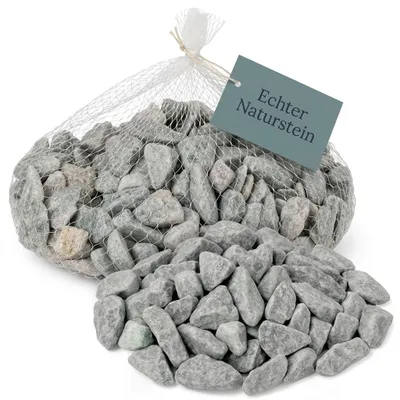Productafbeelding van Natuurstenen decoratiesteentjes - Echte natuurstenen decoratiesteentjes - Geschikt voor tuin, aquarium, knutselwerk en bloemschikken - 1 kg, grijs