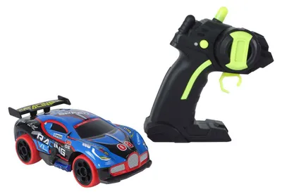 Image de RC Voiture de course jouet avec lumière 2.4GHz bleu 13cm - voiture télécommandée