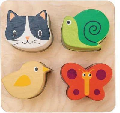 Image de puzzle Dieren junior bois 4 pièces