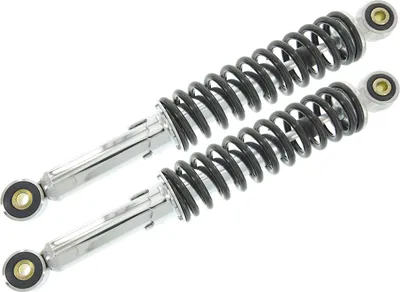 Produktbild von Set: Federbeine, verstellbar, schwarz/chrom, Länge: ca. 310mm - Simson KR51 Schwalbe, SR4 Vogelserie