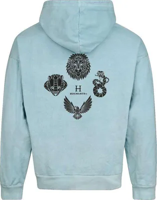 Produktbild von Harry Potter Kapuzenpullover Uni Hogwarts - Oversize hellblau L