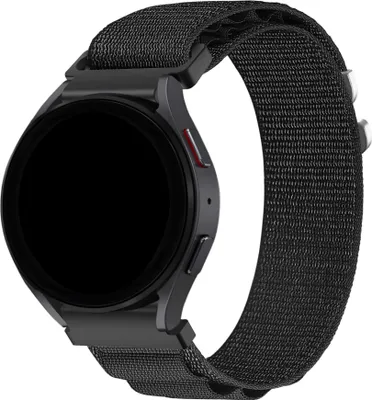 Produktbild von BALR 22mm Alpine Laufband (schwarz) - Kompatibel mit Samsung Galaxy Watch 46mm/3/Gear S3, Huawei GT 2/3/Pro, Amazfit GTR, Polar Grit/Vantage, Fossil Gen 5/6, OnePlus Watch, Xiaomi Watch/Mi - Robustes Textil-Sportband mit verstellbarer Schließe