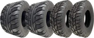 Immagine prodotto di Pneumatici tubeless OBOR Beast a 6 strati, omologati per la circolazione su strada, misure 21x7.00-10 e 20x11.00-9 (set da 4)