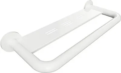 Produktbild von BELP Griff Eisen Weiß mit Abdeckung 580x80x220 mm, 120 kg Traglast für Bad & WC >> zum Bohren