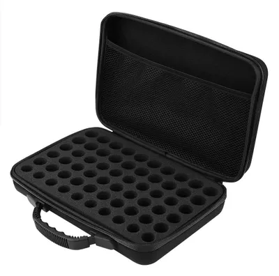 Zdjęcie produktu dla Solidchoice - Walizka do przechowywania olejków eterycznych - Przenośna torba - 60 przegródek - Butelki 5/10/15 ml - 31 x 22,5 x 7,7 cm - Bezpieczne i zorganizowane przechowywanie - Walizka do przechowywania