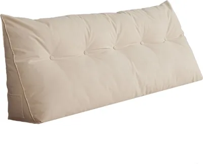 Produktbild von Rückenkissen Triangel / Dreieckiges keilförmiges Lounge Kissen / Bett- und Rückenstützkissen / Nackenkissen / Flexibel / 160 / Beige