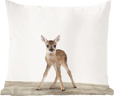 Produktbild von MuchoWow® Zierkissen Sofakissen Wohnzimmer Dekokissen 50x50 cm Tiere - Hirsche - Baby - Komfort - Sofakissen