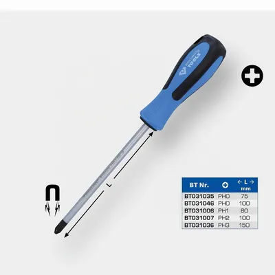 Produktbild von Brilliant Tools Schraubendreher Kreuzschlitz, PH1 x 80 mm